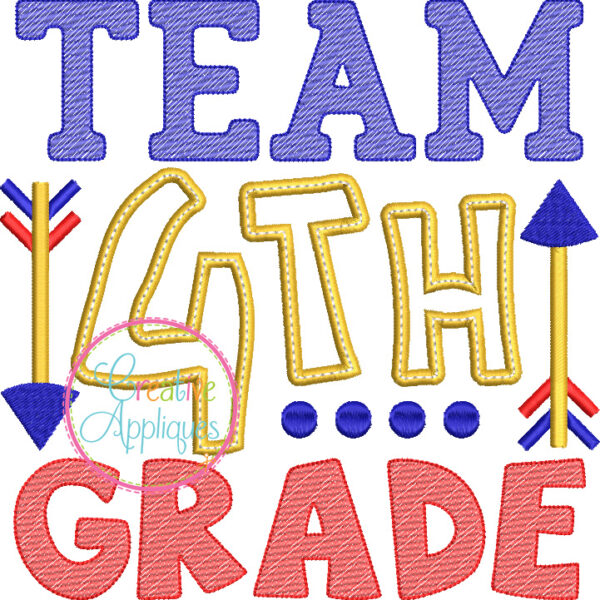 Team 4th Grade Applique - Image 2