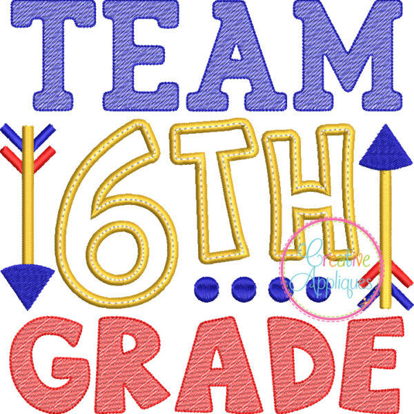 Team 6th Grade Applique - Image 2