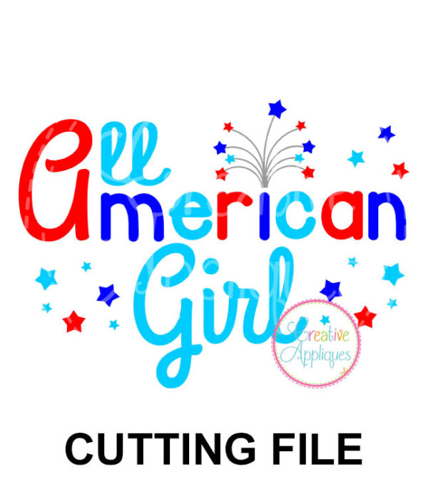 All American Girl Cutting File SVG DXF EPS