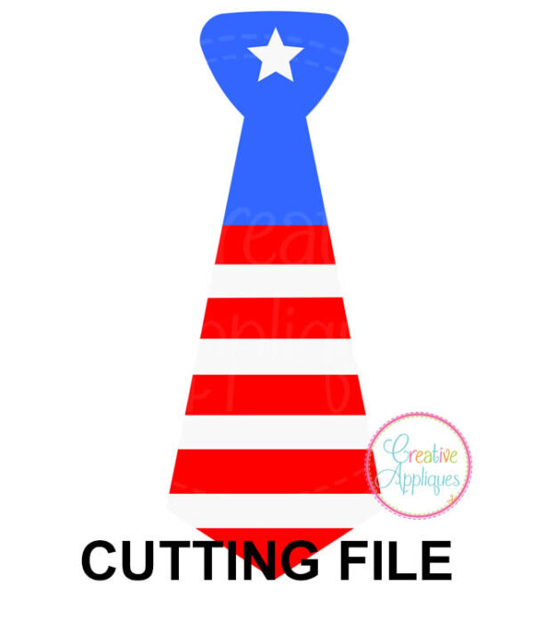 Patriotic Tie Cutting File SVG DXF EPS