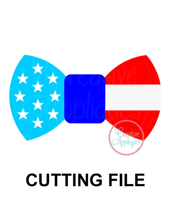 Patriotic Bow Tie Cutting File SVG DXF EPS