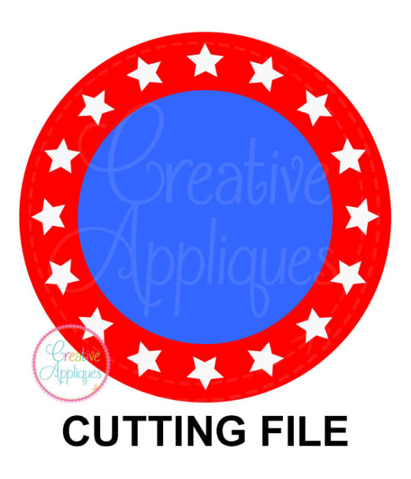 Patriotic Circle Frame Cutting File SVG DXF EPS