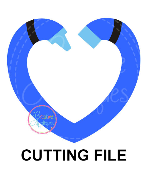 Crayon Heart Cutting File SVG DXF EPS