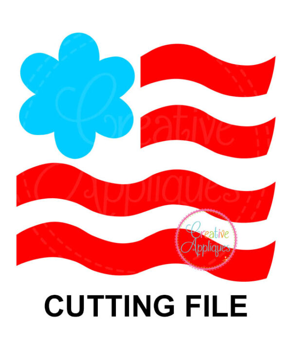 Flower Flag Cutting File SVG DXF EPS