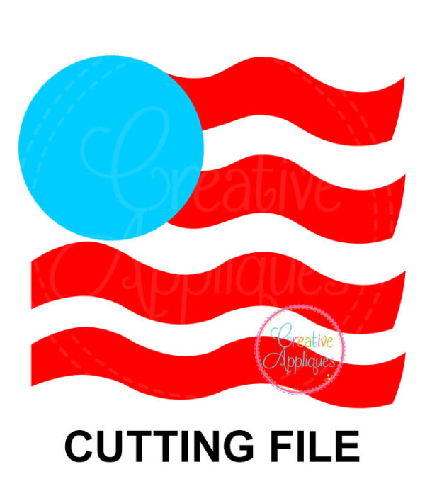 Monogram Flag Cutting File SVG DXF EPS