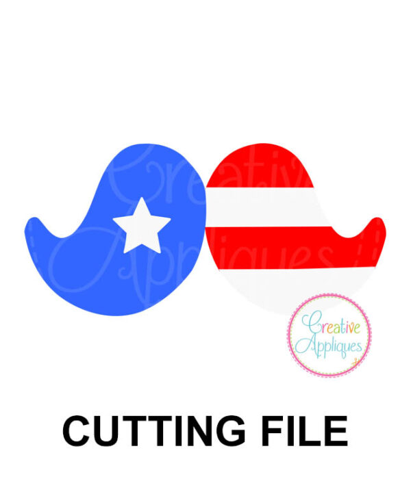 Patriotic Mustache Cutting File SVG DXF EPS