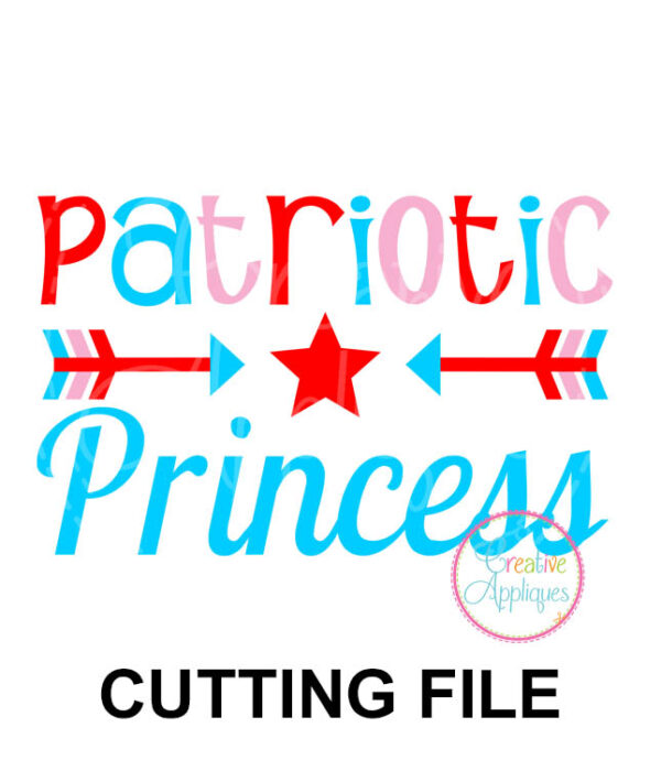 Patriotic Princess Cutting File SVG DXF EPS