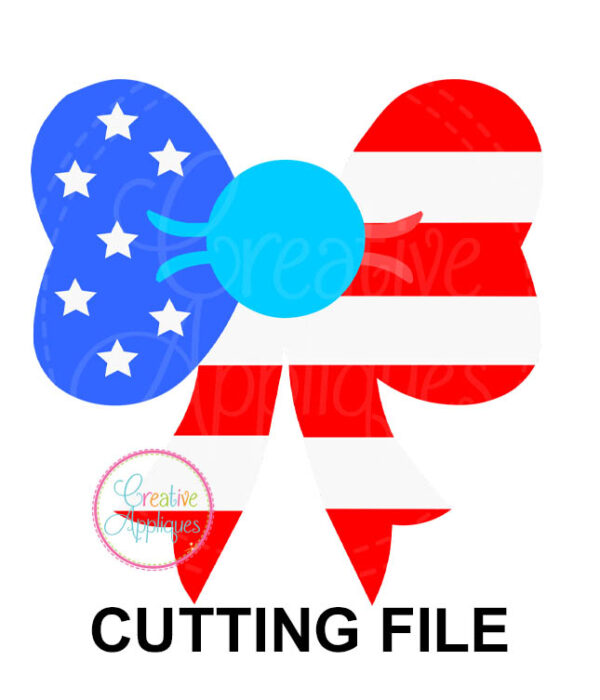 Patriotic Bow Cutting File SVG DXF EPS