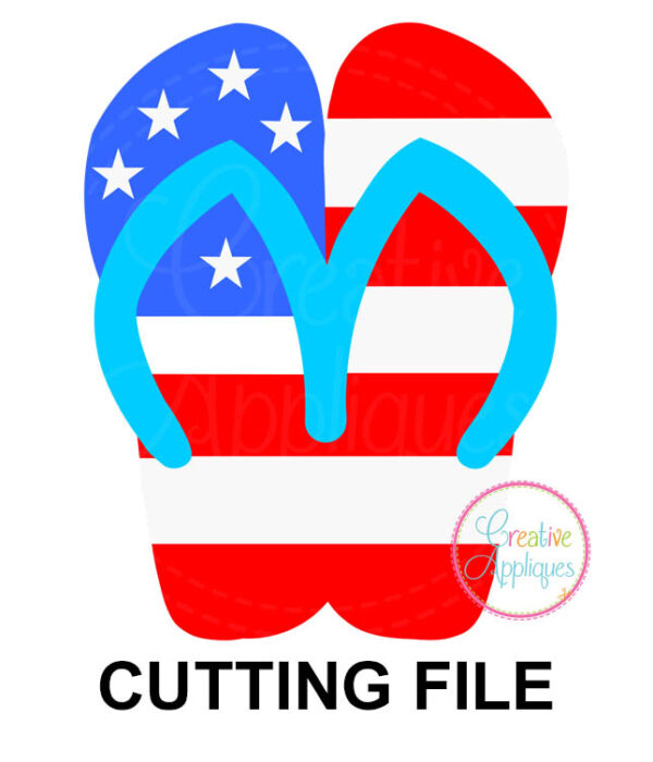 Flag Flip Flops Cutting File SVG DXF EPS