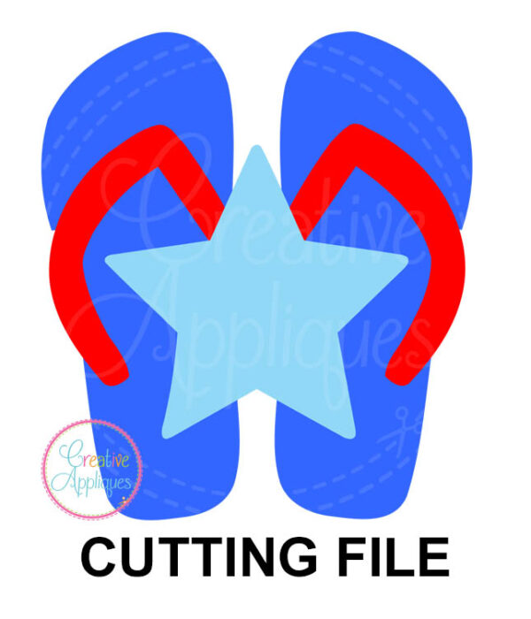 Patriotic Flip Flops Cutting File SVG DXF EPS