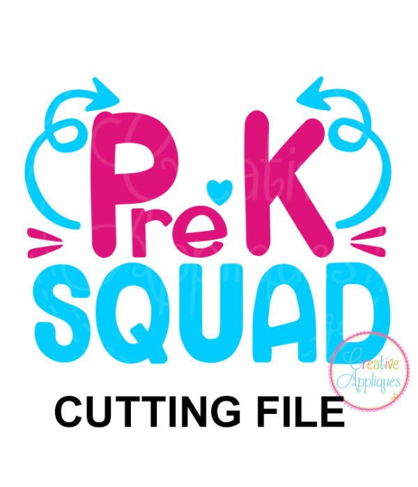 Pre-K Squad Cutting File SVG DXF EPS