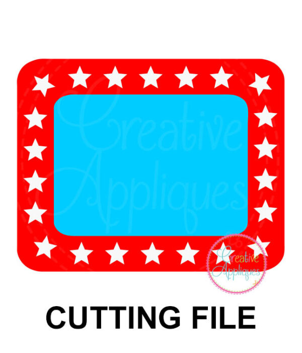 Patriotic Rectangle Frame Cutting File SVG DXF EPS