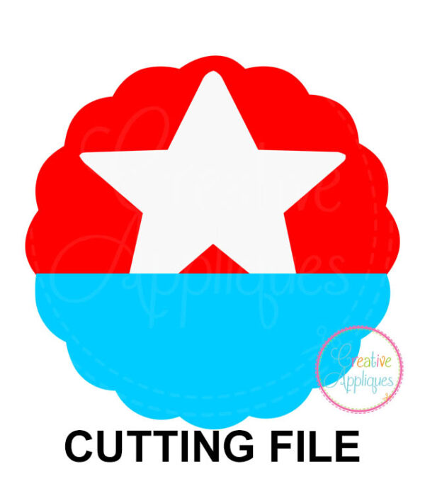 Scallop Split Star Cutting File SVG DXF EPS