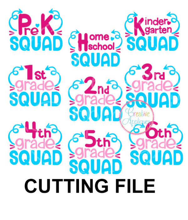 Grade Squad Set Cutting File SVG DXF EPS