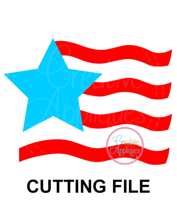 Star Flag Cutting File SVG DXF EPS