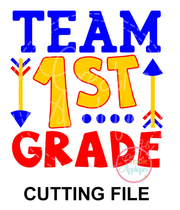 Team 1st Grade Cutting File SVG DXF EPS