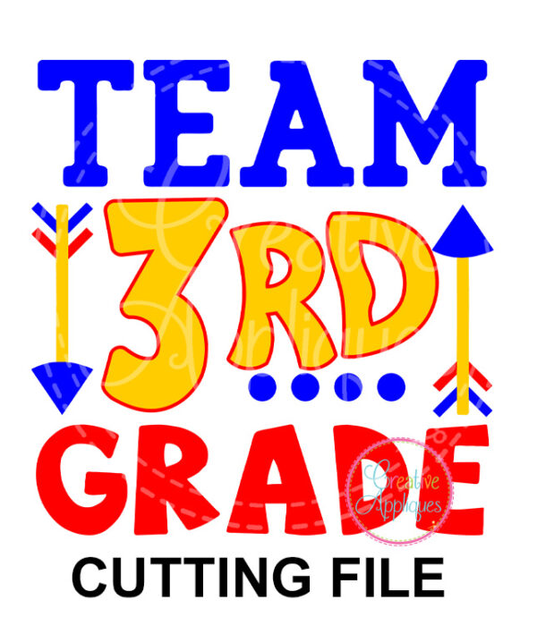 Team 3rd Grade Cutting File SVG DXF EPS