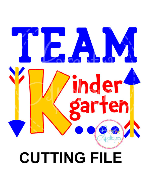 Team Kindergarten Cutting File SVG DXF EPS