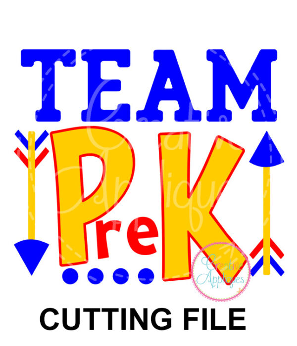 Team Pre-K Cutting File SVG DXF EPS