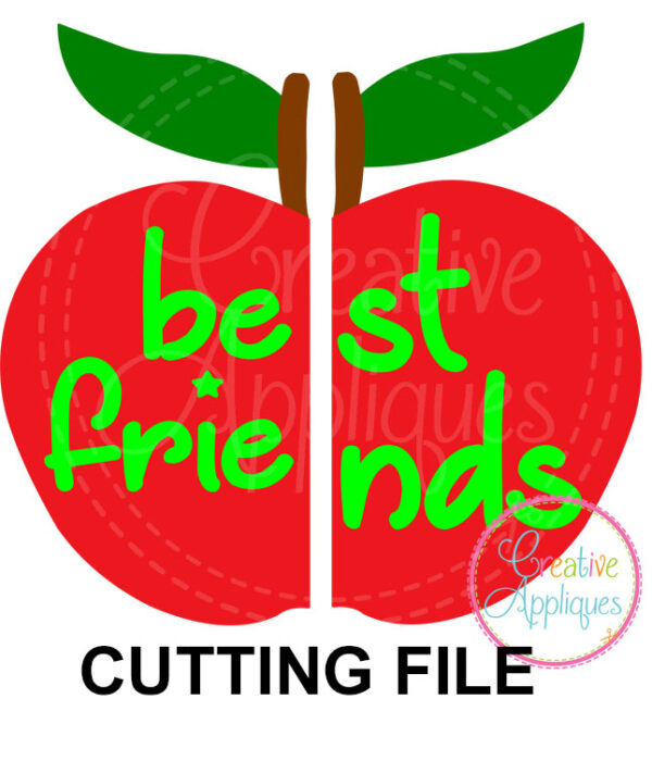 Apple Best Friends Cutting File SVG DXF EPS