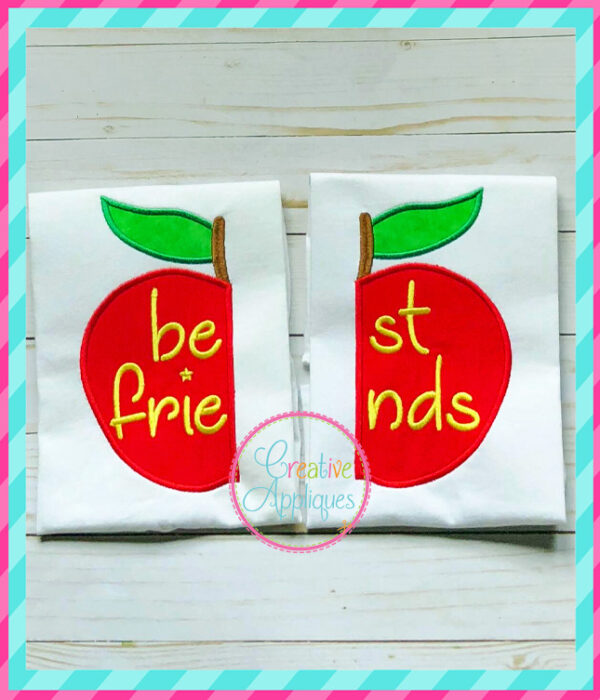 Best Friends Apple Applique