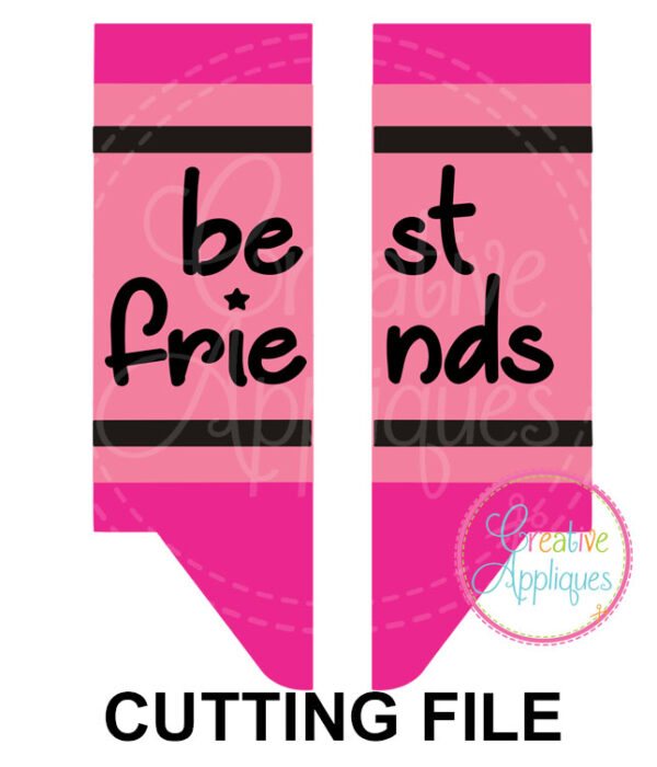 Crayon Best Friends Cutting File SVG DXF EPS