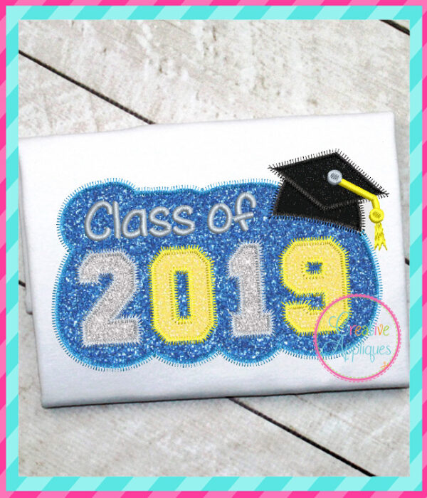 Zigzag Stitch Class of 2019 Applique