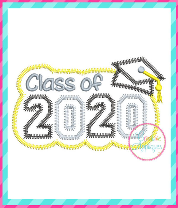 Zigzag Stitch Class of 2020 Applique - Image 2