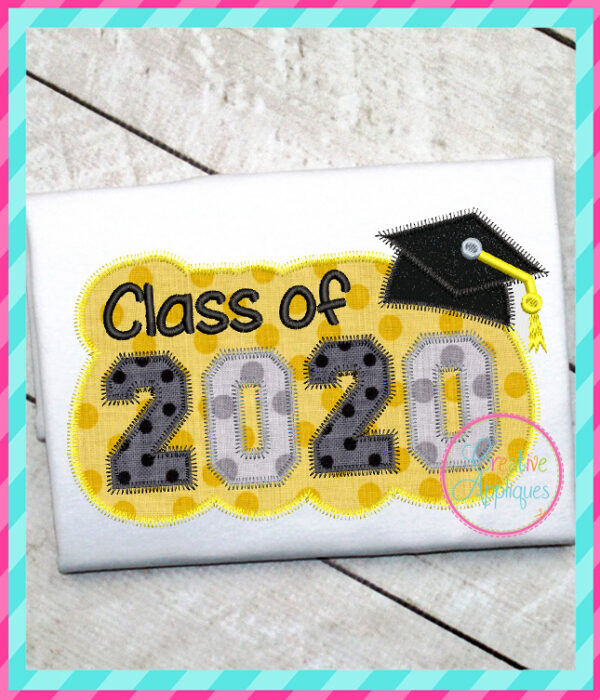 Zigzag Stitch Class of 2020 Applique