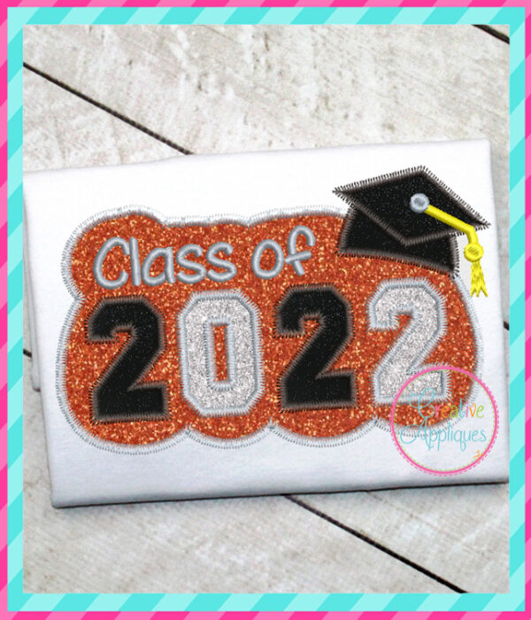 Zigzag Stitch Class of 2022 Applique