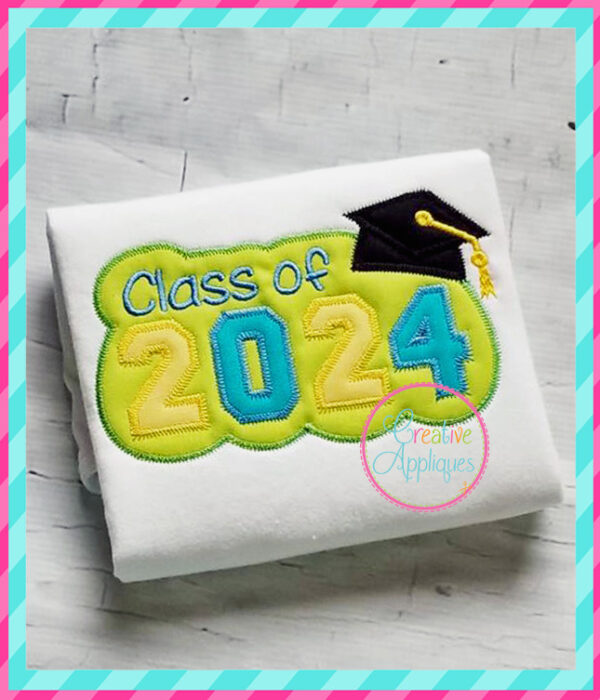 Zigzag Stitch Class of 2024 Applique