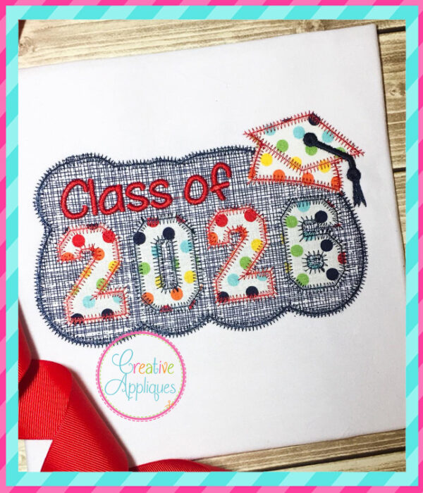 Zigzag Stitch Class of 2026 Applique