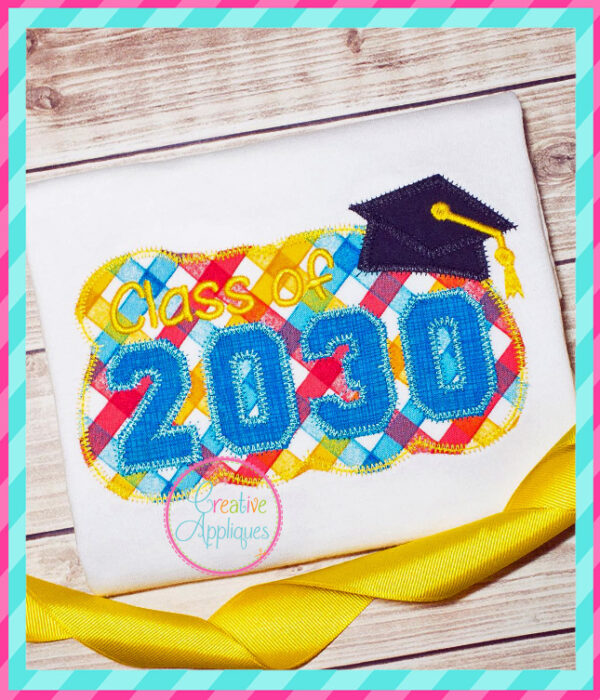 Zigzag Stitch Class of 2030 Applique