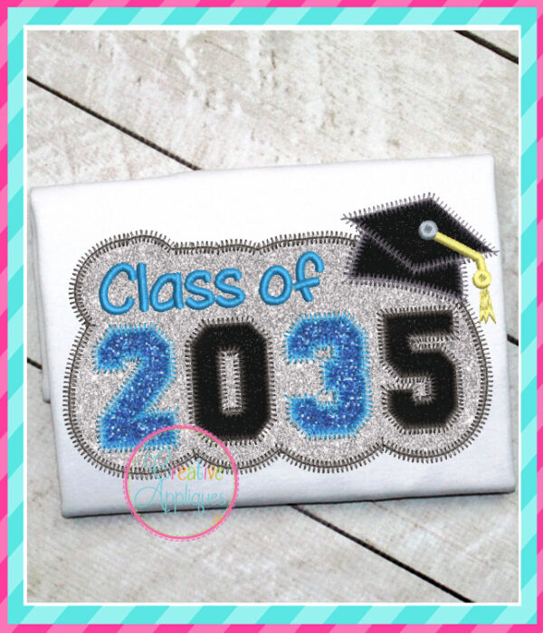 Zigzag Stitch Class of 2035 Applique