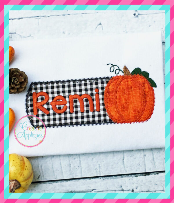 Zigzag Pumpkin Frame Applique