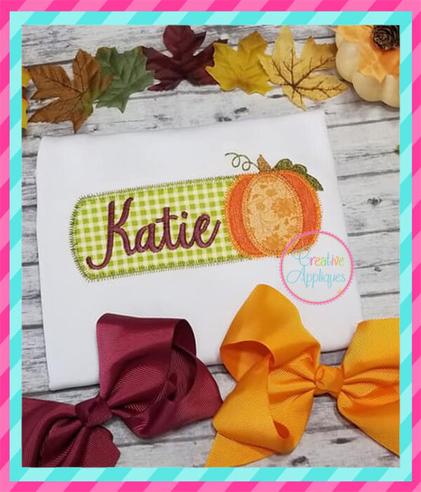 Zigzag Pumpkin Frame Applique - Image 2