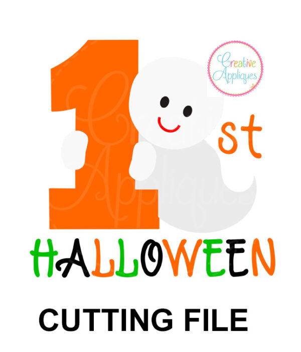 1st Halloween Ghost Cutting File SVG DXF EPS