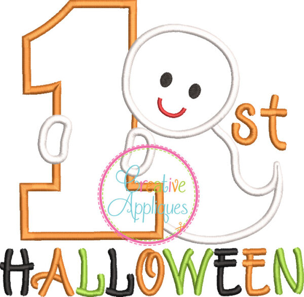 1st Halloween Ghost Applique - Image 3