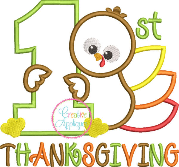 1st Thanksgiving Turkey Applique - Image 4