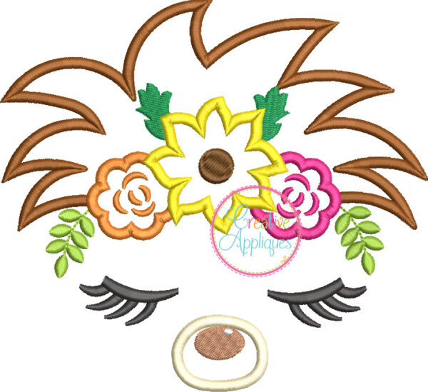 STORE PURCHASE - CAEDS03 Fall Animal Floral Crown Applique Set - Image 7