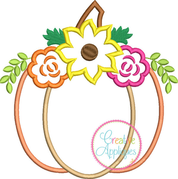 Floral Pumpkin Applique - Image 5