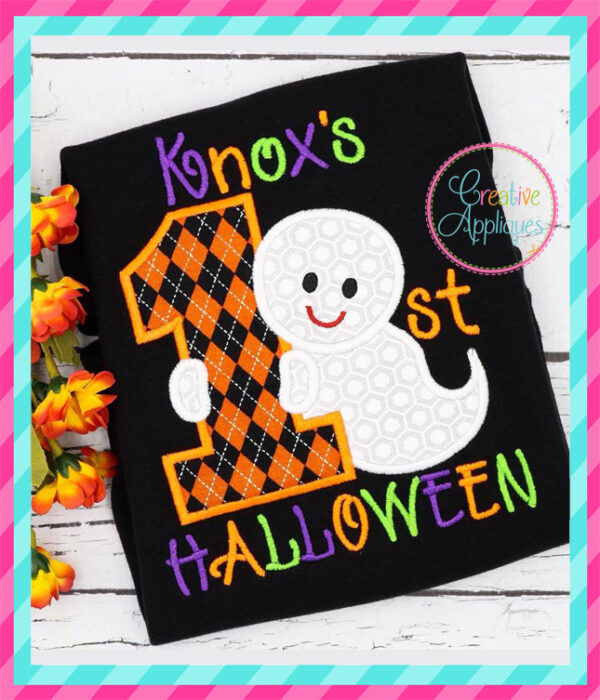 1st Halloween Ghost Applique