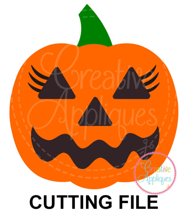 Girl Jack-o-lantern Cutting File SVG DXF EPS