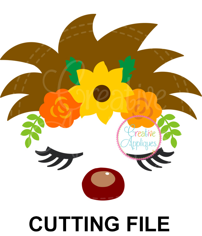 Hedgehog Floral Crown Cutting File Svg Dxf Eps Creative Appliques