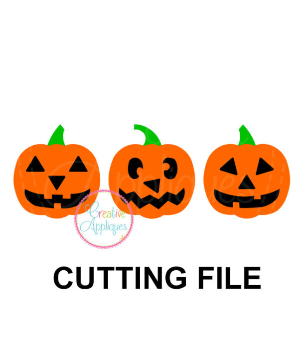 Jack-o-lantern Trio Cutting File SVG DXF EPS