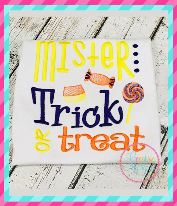 Mister Trick or Treat Embroidery - Image 2