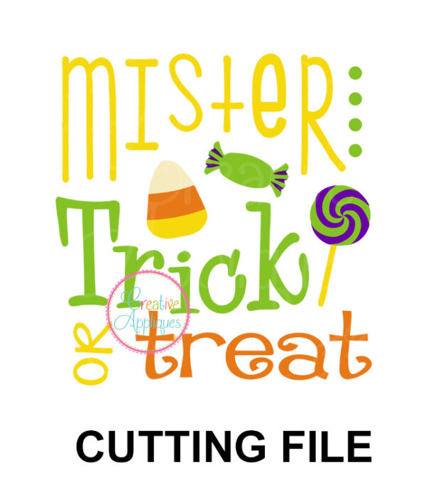 Mister Trick or Treat Cutting File SVG DXF EPS