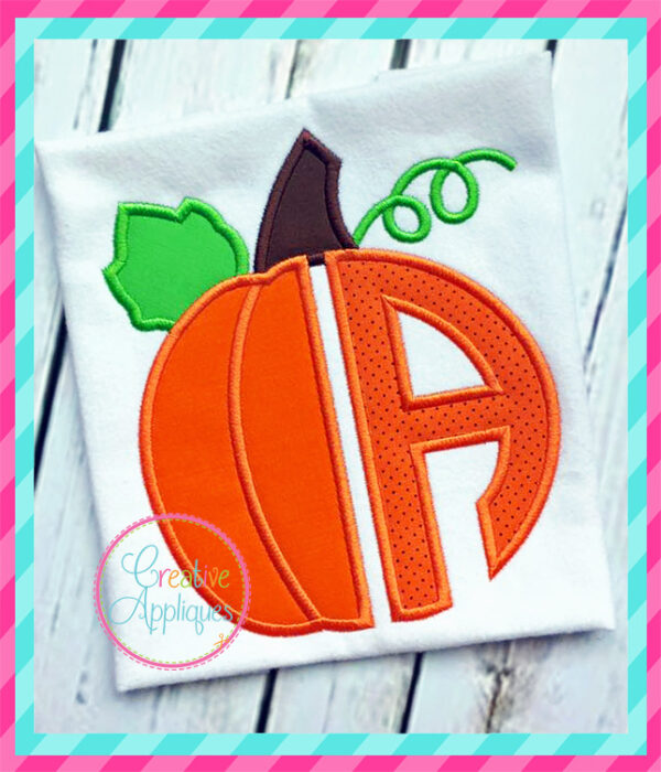 Pumpkin Alphabet Applique