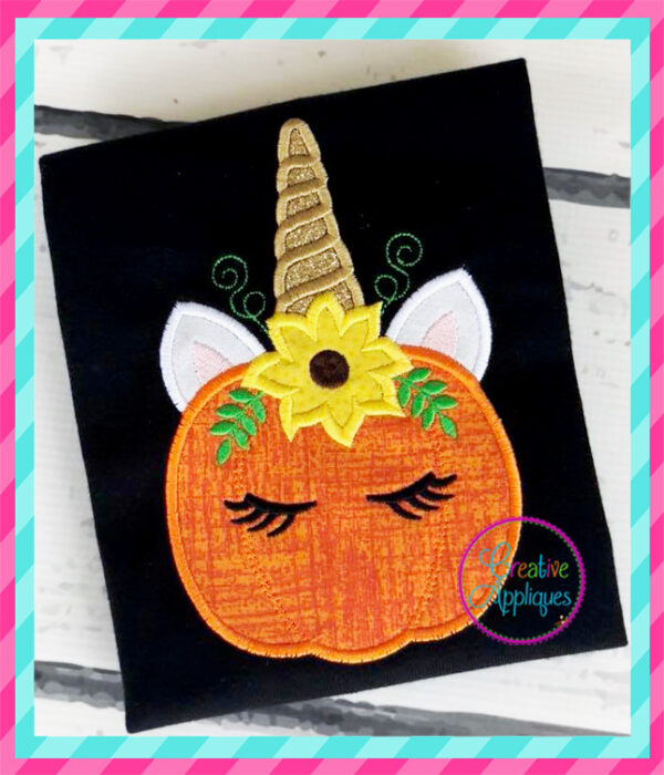 Unicorn Pumpkin Applique - Image 2