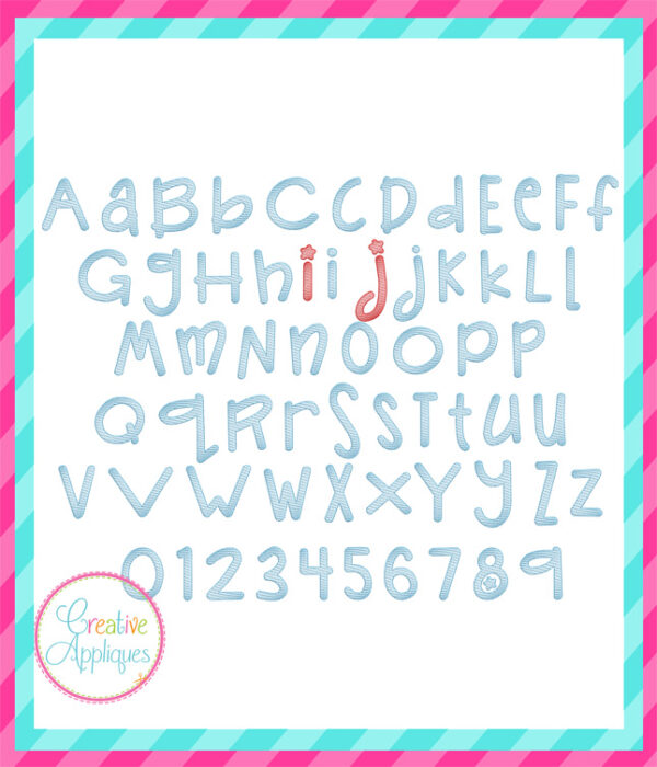 Sketch Embroidery Font Silly Monkey - Image 2